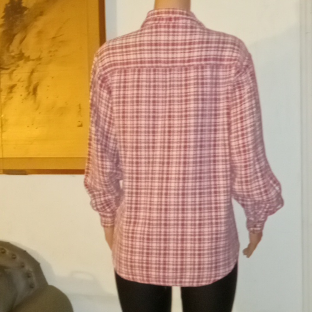 Bill Blass Vintage Plaid Flannel Button Down - Picture 4 of 4